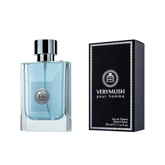 Low MOQ Men's Blue Cologne 50ml, Dubai Arabic Woody Fresh Scent, Wholesale Long Lasting Masculine Perfume
