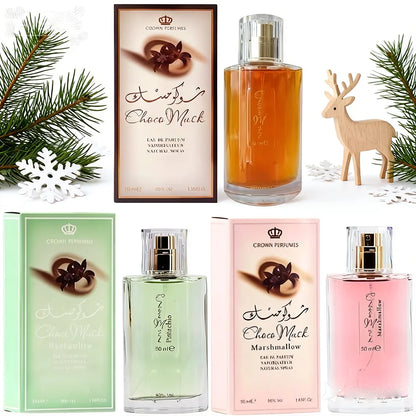 Al-Rehab Choco Musk Perfume - Original, Marshmallow & Pistachio Eau De Parfum Sprays 50ml (1.65 Oz) | Gourmand Perfume