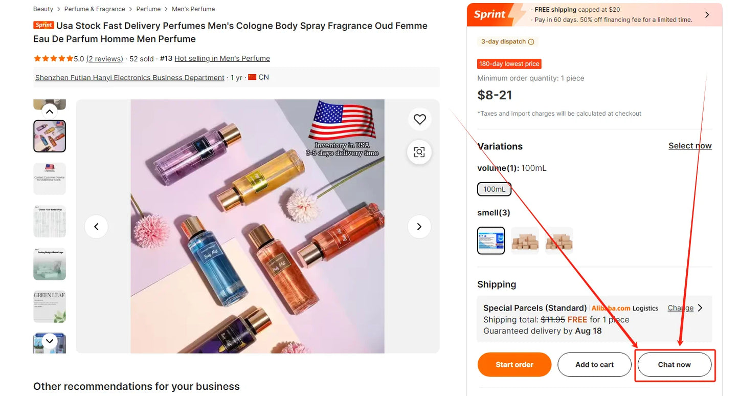 USA Stock Cologne Long-lasting Spray Fragrance Perfumes Designer Luxury Men's Perfume with Receipt