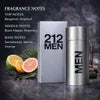 212 Men NY Eau De Toilette 100ml Woody Citrus Perfume for Men Long Lasting Masculine Scent